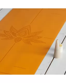 Коврик для йоги — Lotos Orange, с уроками от Елены Маловой